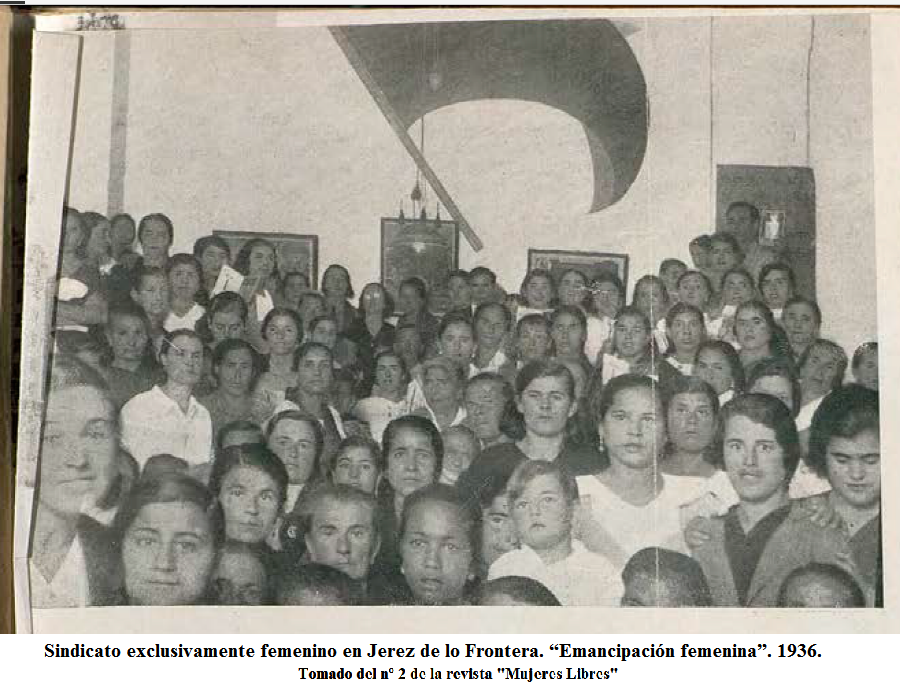 Foto de la sociedad obrera Emancipacin Femenina de Jerez de la Frontera, Cdiz.
