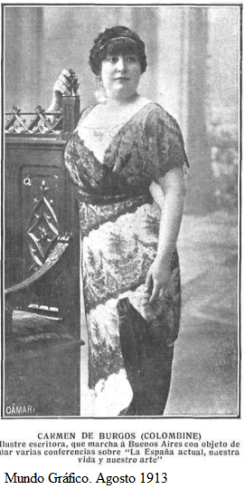 Carmen de Burgos. Colombine. 1913. Antes de ir a Buenos Aires (Argentina)