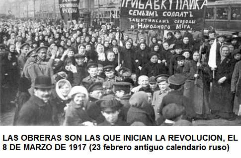 Las obreras inician la revolucin el 8 de marzo, 23 de febrero calendario ortodoxo