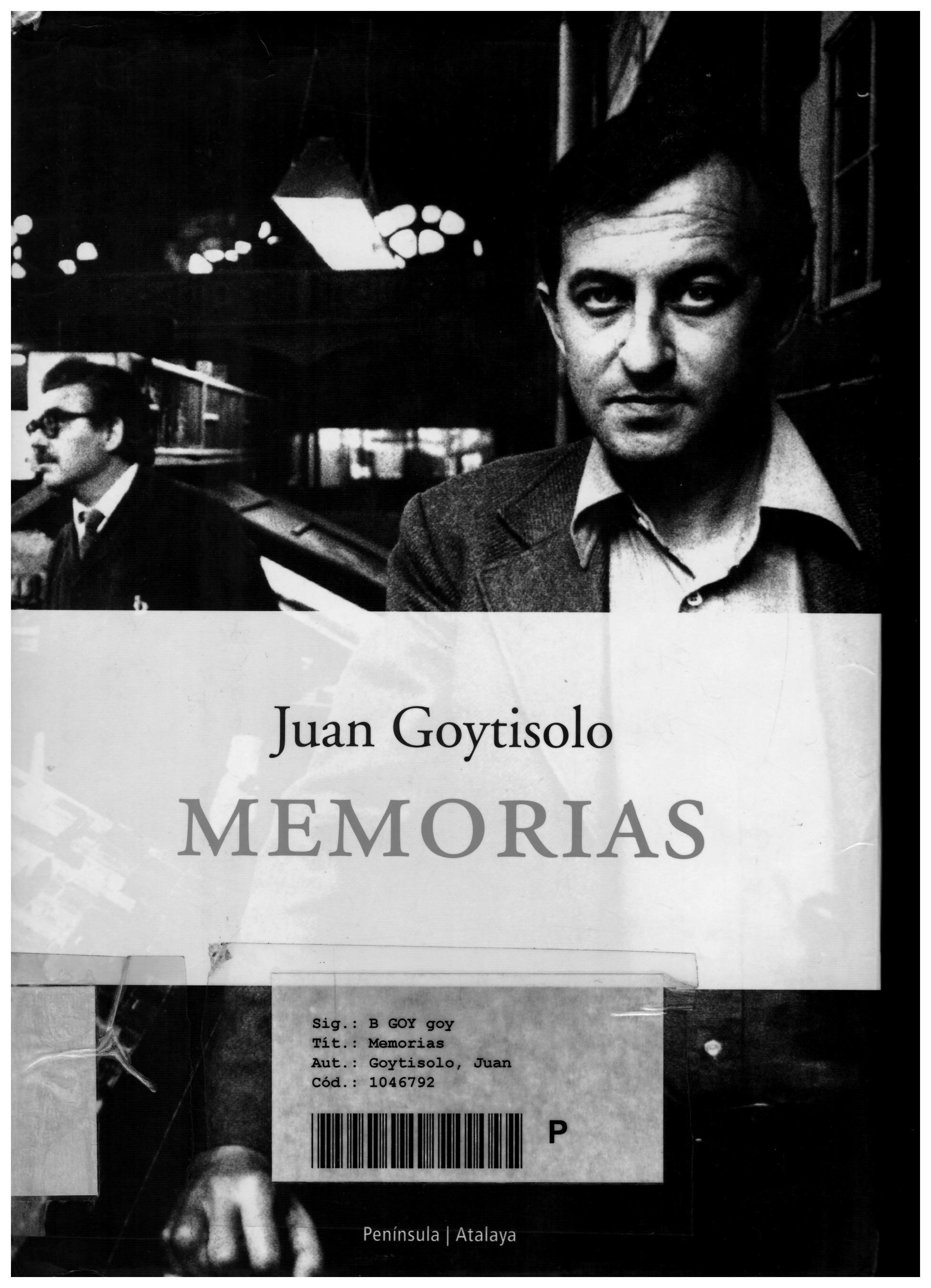 Portada de las Memorias de Juan Goytisolo: Coto vedado. En los reinos de Taifa.