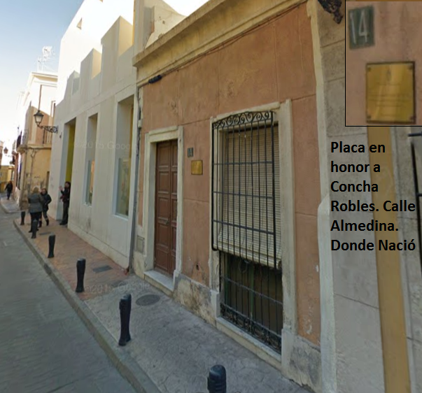 Concha Robles. Calle lmedina donde naci